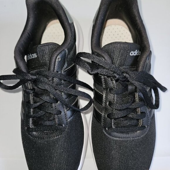 * NEW Black ADIDAS Tie Sneakers Ladies Size 8.5 Gym Running Workout - Picture 4 of 7